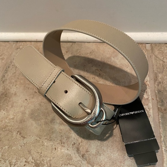 🎁NWT EMPORIO ARMANI Cintura Vitelli Belt 42 - Picture 7 of 7